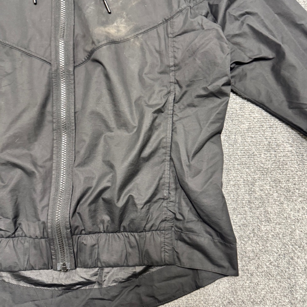 Nike Jacket Women's Medium Full Zip‎ Stained Windbreaker Activewear Black - Picture 13 of 14